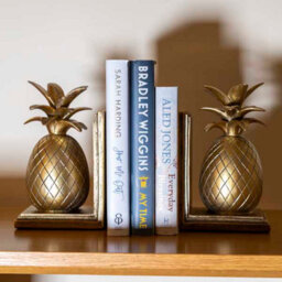 Madison & Mayfair Art Deco Style Gold Pineapple Bookends