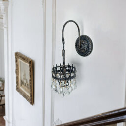 Vrygle 1Pcs Vintage Crystal Wall Sconce Lamp Teardrops Pendant Wall Vanity Lighting Fixture - thumbnail 9