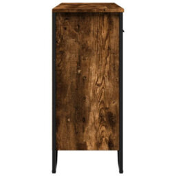 Berkfield Sideboard Smoked Oak 97X32.5X74.5 Cm Engineered Wood - thumbnail 6