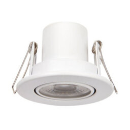 Luminosa Lighting Luminosa Shieldeco 500 Cct Tiltable Light 5W Recessed Downlight Matt White Paint
