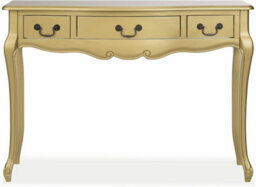 Statement Furniture Juliette Dressing Table Set With Trinket Mirror - Gold - thumbnail 4