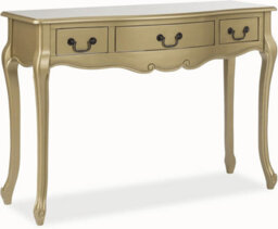 Statement Furniture Juliette Dressing Table Set With Trinket Mirror - Gold - thumbnail 3