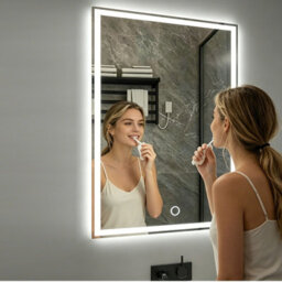 Gr8 Home Led Bathroom Mirror 60X90Cm Anti-Fog Touch Sensor Dimmable Wall Mounted - thumbnail 1