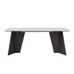 Furneo Monza, White Marble Effect, Modern Extending Dining Table, 156Cm To 206Cm - thumbnail 4