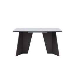 Furneo Monza, White Marble Effect, Modern Extending Dining Table, 156Cm To 206Cm - thumbnail 5