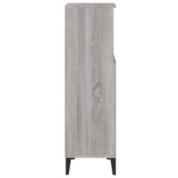 Berkfield Bathroom Cabinet Grey Sonoma 30X30X100 Cm Engineered Wood - thumbnail 8