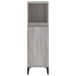 Berkfield Bathroom Cabinet Grey Sonoma 30X30X100 Cm Engineered Wood - thumbnail 7