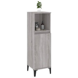 Berkfield Bathroom Cabinet Grey Sonoma 30X30X100 Cm Engineered Wood - thumbnail 5