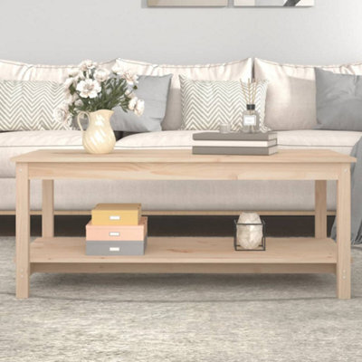 Berkfield Coffee Table 110X55X45 Cm Solid Wood Pine - image 1