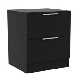 Lassic Vida Designs Trega Black 2-Drawer Bedside Chest Stylish & Compact Space-Saving Nightstand (H)410mm X (W)390mm X (D)280mm - thumbnail 7