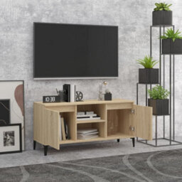 Walplus Tv Cabinet With Metal Legs Sonoma Oak 103.5X35X50 Cm - thumbnail 3