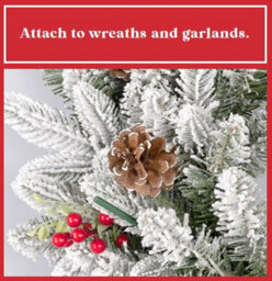 Premier Decorations Limited Scentsicles 6 Scented Christmas Tree Ornaments Hanging Sticks Snowberry Pine - thumbnail 7