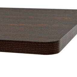 Berkfield Bistro Table Mdf And Steel Square 80X80X75 Cm Dark Ash - thumbnail 5