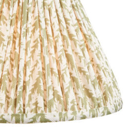 Luminosa Lighting Luminosa Layered Leaf Ivory Crackle Glaze Table Lamp With Herb Garden Green Fabric Leaf Shade 30Cm B22 - thumbnail 6