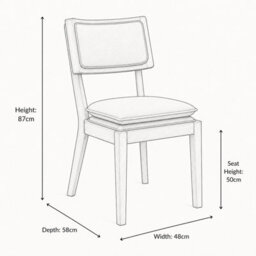 Where Saints Go Ltd Meg Dining Chair, Frost Linen Blend, Light Oak Finish Birch Frame By Where Saints Go - thumbnail 8
