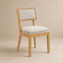Where Saints Go Ltd Meg Dining Chair, Frost Linen Blend, Light Oak Finish Birch Frame By Where Saints Go - thumbnail 2