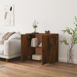 Vidaxl Sideboard Smoked Oak 80X33X70 Cm Engineered Wood - thumbnail 5