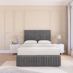 "Sloomy 5Ft Madison Divan Bed Base Steel Plush 2 Drawers, 12"" Footboard & 26"" Struts Headboard - King" - thumbnail 2