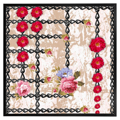 "Andrew Lee Flowers & Chains (Picutre Frame) / 16X16"" / Brown" - image 1