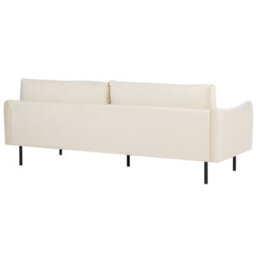Beliani Living Room Set 5 Seater Vinterbro Velvet Light Beige With Ottoman - thumbnail 6