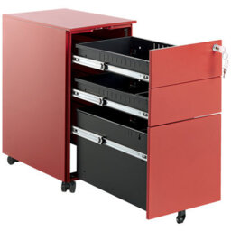 Beliani Storage Unit Bolsena Metal Red - thumbnail 6