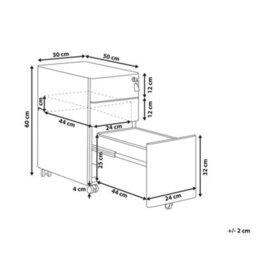 Beliani Storage Unit Bolsena Metal Red - thumbnail 3