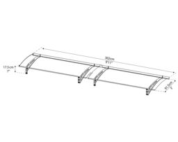Canopia By Palram Aquila 3000 Grey Door Canopy, (H)17.5Cm (W)302Cm (D)91.5Cm - thumbnail 3