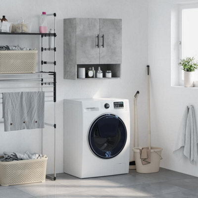 Walplus Wall Cabinet Concrete Grey 60X31X70 Cm Engineered Wood - image 1