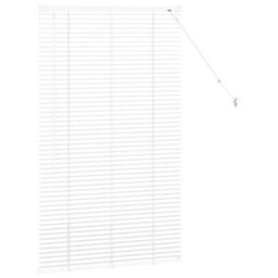 Berkfield Window Blind With Curtains Manual White Aluminium - thumbnail 6