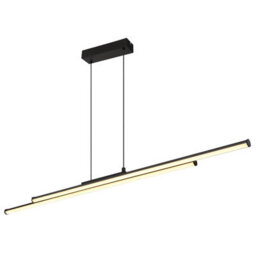 Luminosa Lighting Luminosa Kirina Pendant Ceiling Light Matt Black 2X Led 3000K