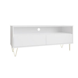 Timber Art Design Tv Cabinet With 2 Drawers White - thumbnail 2