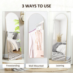 Homcom Floor Mirror Wall Mount Leaning Standing Mirror 50 X 150Cm Gold Tone - thumbnail 6