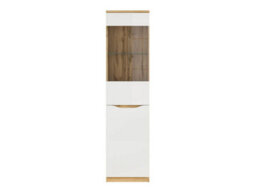 Arte Nuis 50 Cm Display Cabinet 2 Door Oak Wotan White Gloss - thumbnail 3