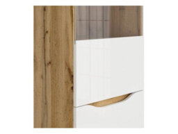 Arte Nuis 50 Cm Display Cabinet 2 Door Oak Wotan White Gloss - thumbnail 5