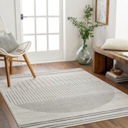 Livabliss Floransa-Geometric Grey Ivory Brown Modern Living Dining Bedroom Rug 160 X 215 Cm Easy Care, Non Shedding - thumbnail 2