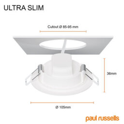 Paul Russells Led Round Panel Ceiling Lights, 6W 550 Lumens, Spotlights, Ip20, 6500K Day Light, Pack Of 10 - thumbnail 3