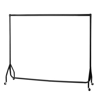 Heavy Duty Black Clothes Rails / Garment Hanging Racks - 5Ft - image 1