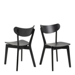 Furniture To Go Roxby Dining Chairs In Black Set Of 2 - thumbnail 1