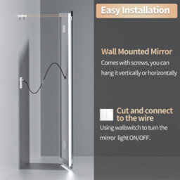 Luvodi 1200X600mm Bathroom Mirror Led Lights Large Illuminated Mirror Bluetooth, Dual Led Light Strip, Defog - thumbnail 9