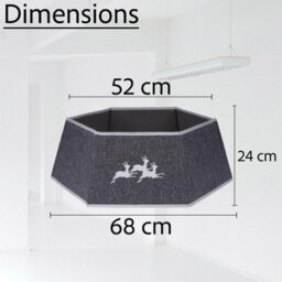 Shatchi 26.8Inch Christmas Tree Skirt Foldable Burlap Xmas Tree Stand Base Cover For Tree Decorations - thumbnail 4