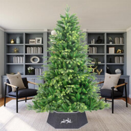 Shatchi 26.8Inch Christmas Tree Skirt Foldable Burlap Xmas Tree Stand Base Cover For Tree Decorations - thumbnail 5