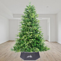 Shatchi 26.8Inch Christmas Tree Skirt Foldable Burlap Xmas Tree Stand Base Cover For Tree Decorations - thumbnail 3