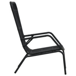 Berkfield Garden Chair Poly Rattan Black - thumbnail 3