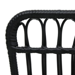 Berkfield Garden Chair Poly Rattan Black - thumbnail 5