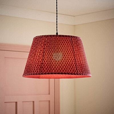 Valuelights Malina Double Pink Large Pleated Tapered Easy Fit Lamp Shade (D) 45Cm - image 1