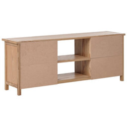 Wyld And Coco Sassafras Home Rustic Tv Stand Natural Light Brown - Fits Up To 58 Inch Tvs, Two Cabinets - thumbnail 6