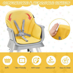 Costway 6-In-1 Baby High Chair Infant Feeding Chair Kids Stool W/removable Tray & Cushion - thumbnail 5