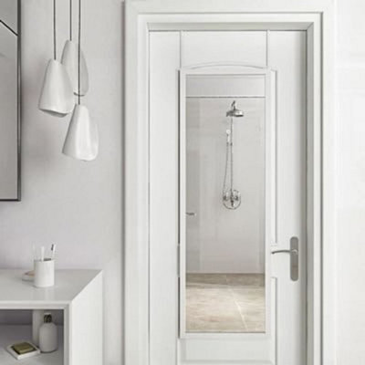 Deenz Over The Door Tall Mirror - White Frame 30X120Cm, Home Decorative Mirror,for Living Room, Bedroom Room