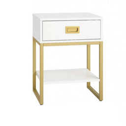 Melody Maison Pair Of One Drawer Bedside Tables - Elle White Range - thumbnail 6