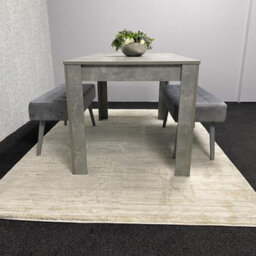 Kosy Koala Dining Table Set Of Modern Grey Table And 2 Grey Velvet Benches Dining Room Furniture